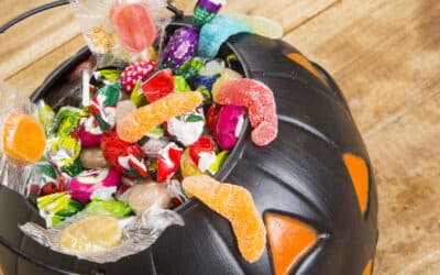 Lucie et la présence de bonbons d’Halloween chez elle
